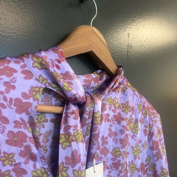 JC Sophie M Liz European NWT Pink and Purple Long Sleeve Sundress with Cowl Neck - Picture 3 of 16